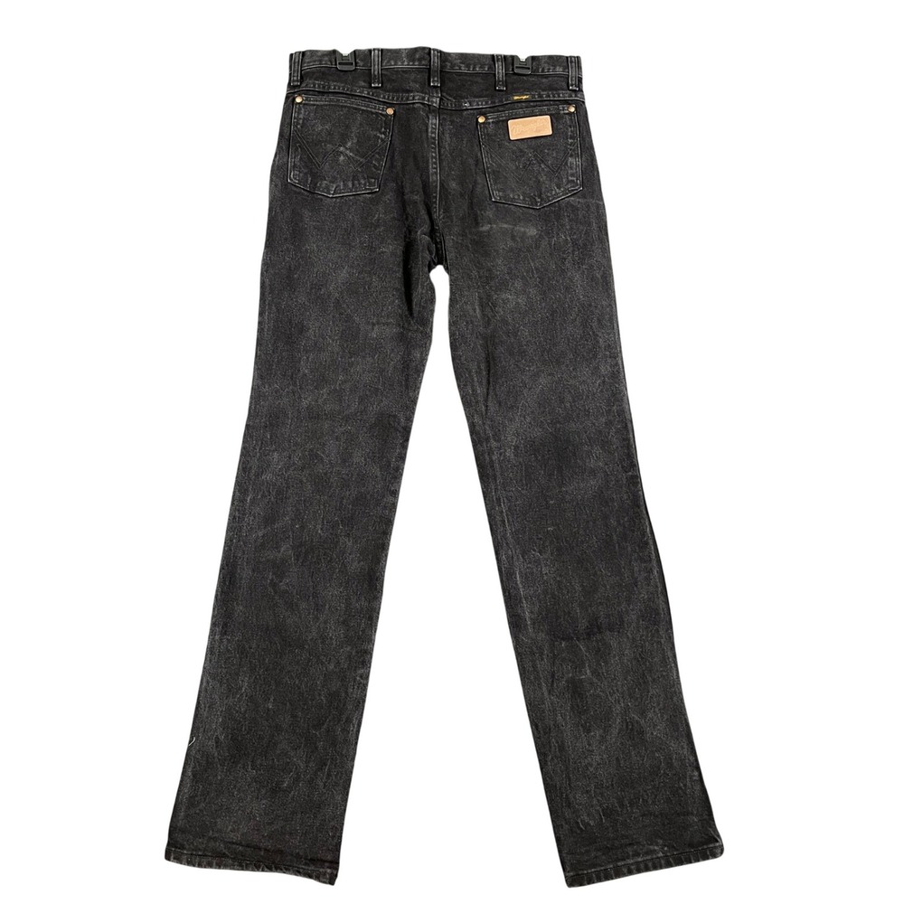 Vintage Y2K Wrangler Cowboy Cut Slim Fit Jeans Mens 35x36 Black Wash 936WBK